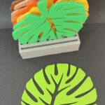 Dessous de verre et le support de rangement